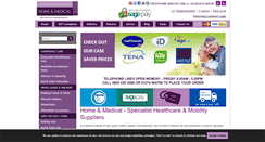 Desktop Screenshot of homeandmedical.co.uk
